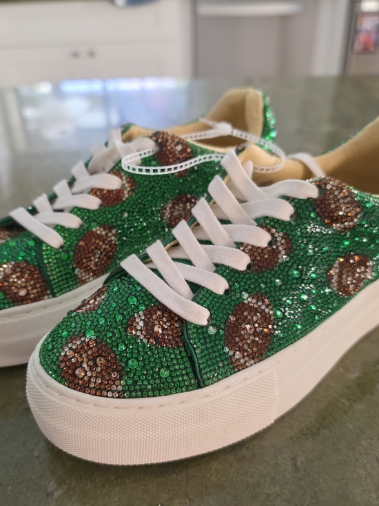 Betsey Johnson Shoes - Football Inspired Betsey Johnsom Rhinestones Platform Sneakers  Size 6
